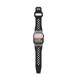 Ремешок каучуковый UAG Monarch для Apple Watch 49/46/45/44 мм черный/титановый (Black/Titanium) (194158114036)