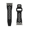 Ремешок каучуковый UAG Monarch для Apple Watch 49/46/45/44 мм черный/титановый (Black/Titanium) (194158114036)