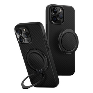 Чехол Uniq Keva Air Kevlar + GripFit Premium Mount MagSafe для iPhone 16 Pro Black (IP6.3P(2024)-KAGPBCB)