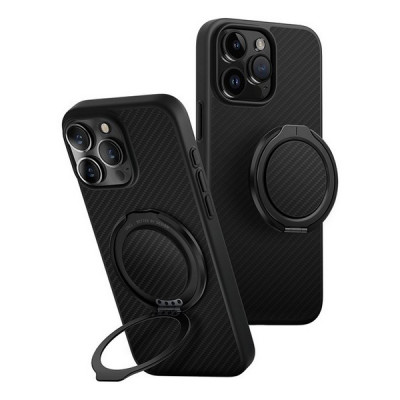 Чехол Uniq Keva Air Kevlar + GripFit Premium Mount MagSafe для iPhone 16 Pro Black (IP6.3P(2024)-KAGPBCB)