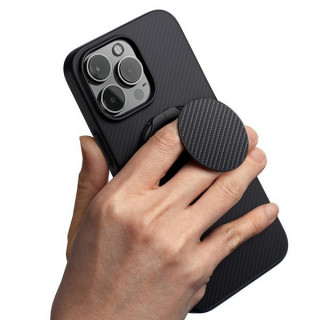 Чехол Uniq Keva Air Kevlar + GripFit Premium Mount MagSafe для iPhone 16 Pro Black (IP6.3P(2024)-KAGPBCB)