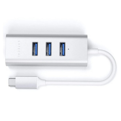 USB-хаб Satechi Type-C 2-in-1 USB Hub with Ethernet (ST-TC2N1USB31AS) Silver