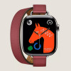 Apple Watch Series 11 Hermes 42 mm Attelage Double Tour Rouge Grenat