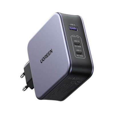 Сетевое зарядное устройство Ugreen CD289 Nexode 140W USB-A+2*USB-C GaN с кабелем (90549)