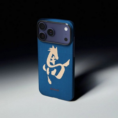 Чехол Pitaka Ink Horse Painting Ultra-Slim Case для iPhone 17 Pro Max 6.9" (HR1704PM) Azure Green