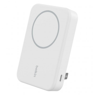 Внешний аккумулятор Belkin BoostCharge Pro Magnetic Power Bank с беспроводной зарядкой 15W 10000mAh (BPD008btWH) белый