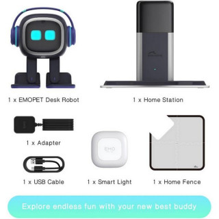 Умный робот EMO Go Home AI Desktop Pet Robot + беспроводная станция GO HOME (Black)