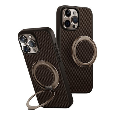 Чехол Uniq Keva Air Kevlar + GripFit Premium Mount MagSafe для iPhone 16 Pro Brown (IP6.3P(2024)-KAGPBBWN)