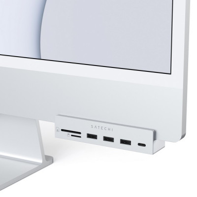 USB-хаб Satechi Aluminum USB-C Clamp Hub для 24" iMac (ST-UCICHS) Silver