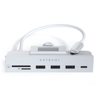 USB-хаб Satechi Aluminum USB-C Clamp Hub для 24" iMac (ST-UCICHS) Silver