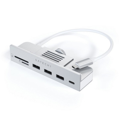 USB-хаб Satechi Aluminum USB-C Clamp Hub для 24" iMac (ST-UCICHS) Silver