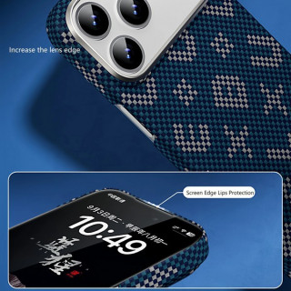 Чехол BlueO Gilded Tactile Woven Aramid Fiber Magnetic Case для iPhone 17 Pro Max Blue (BL061-17promax-Blue)