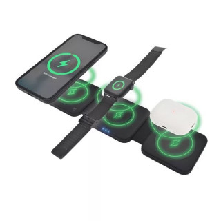 Беспроводное зарядное устройство Dviced 3-in-1 Foldable Magnetic Wireless Charger (DV230003) Black