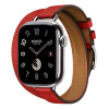 Apple Watch Series 11 Hermes 42 mm Attelage Double Tour Rouge Radieux