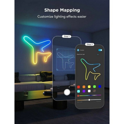 Неоновая светодиодная лента Govee Preinstalled Strip Light 5 м (H61D5301)