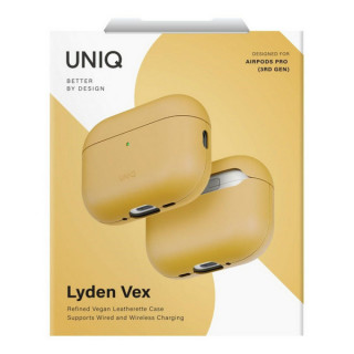 Чехол Uniq Lyden Vex Vegan Leather для AirPods Pro 3 Canary Yellow (AIRPODSPRO3-LYDVCYEL)