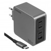 Зарядное устройство Ugreen X763 Nexode Pro 160W USB-A+3*USB-C GaN Tech Fast Charger с кабелем (25877) серый