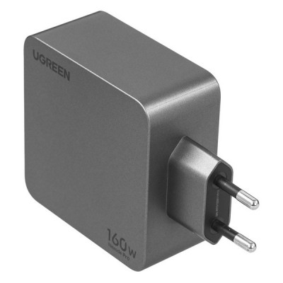 Зарядное устройство Ugreen X763 Nexode Pro 160W USB-A+3*USB-C GaN Tech Fast Charger с кабелем (25877) серый
