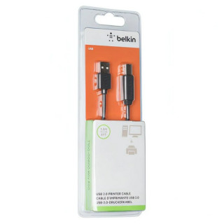 Кабель Belkin USB 2.0 Premium Printer Cable Type-A(M)/USB 2.0 Type-B(M) 1.8м (F3U154BT1.8M) Black