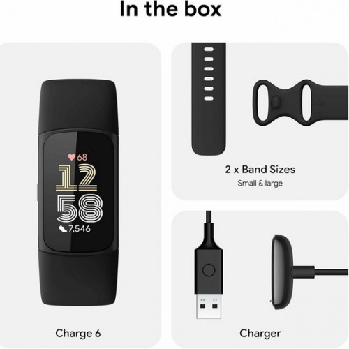 Фитнес-трекер Google Fitbit Charge 6 (Obsidian/Black Aluminum)