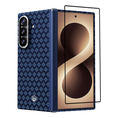 Чехол + стекло Benks ArmorGrid Air Grand Combo Case Kevlar для Samsung Galaxy Z Fold 8 Ultra (Beyond Blue)