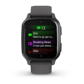 Умные часы Garmin Venu Sq 2 серый с серым алюминиевым безелем 010-02701-10