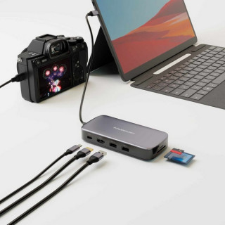 Хаб Powerology USB-C Hub & SSD Drive 256GB PD 100W (PWSDHB256) Gray