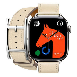 Apple Watch Series 11 Hermes 42 mm Hapi Double Tour Craie