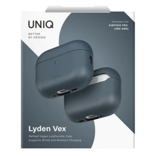 Чехол Uniq Lyden Vex Vegan Leather для AirPods Pro 3 Ash Blue (AIRPODSPRO3-LYDVABLU)
