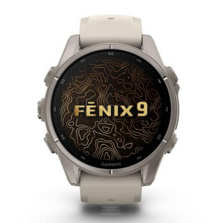 Garmin Fenix 9 43 мм Titanium with Fog Gray Silicone Band (010-04761-00/010-04761-01)