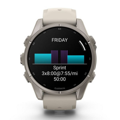 Garmin Fenix 9 43 мм Titanium with Fog Gray Silicone Band (010-04761-00)