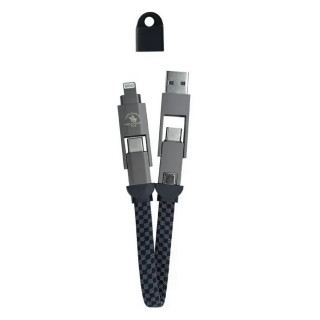 Кабель Santa Barbara Polo & Racquet Club 4-In-1 Cable 100W 15 cm Gray