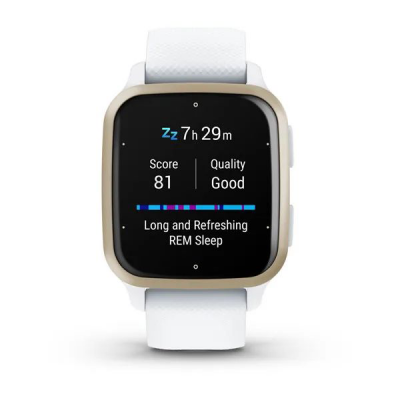 Умные часы Garmin Venu Sq 2 белые с кремово-золотым алюминиевым безелем 010-02701-11