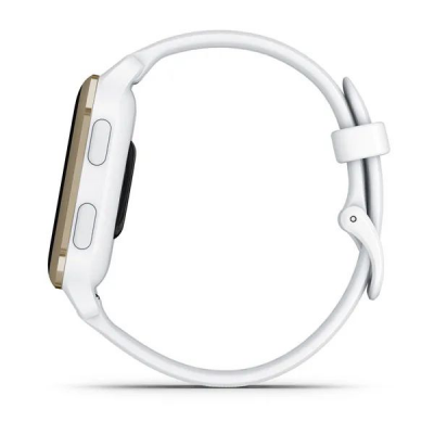 Умные часы Garmin Venu Sq 2 белые с кремово-золотым алюминиевым безелем 010-02701-11