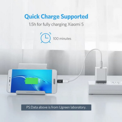 Адаптер Ugreen US157 USB-C to Micro USB Adapter (30391) черный