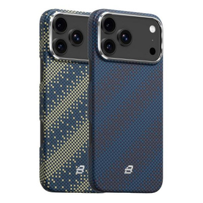 Чехол BlueO Gilded Tactile Woven Galaxy Aramid Fiber Magnetic для iPhone 17 Pro Max Galaxy Blue (BL065-17promax-Blue)