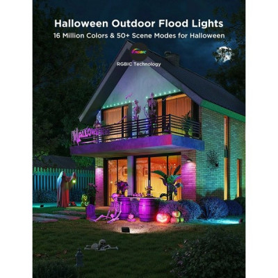 Светодиодные интеллектуальные прожекторы Govee RGBICWW Outdoor Flood Lights 2 1000 Lumen 4 шт. (H8057C11)