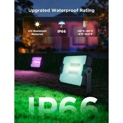 Светодиодные интеллектуальные прожекторы Govee RGBICWW Outdoor Flood Lights 2 1000 Lumen 4 шт. (H8057C11)