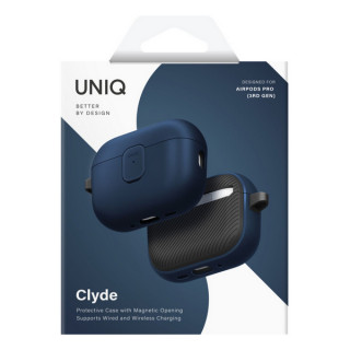 Чехол Uniq Clyde Lock Case для Airpods Pro 3 Royal Blue/Flint Grey (AIRPODSPRO3-CLYRBLUDGRY)