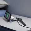 Беспроводное зарядное устройство Ugreen W712 3-in-1 Magnetic Qi2 Wireless Charger 15W (65148) серый космос