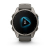 Garmin Fenix 9 43 мм Titanium with Pebble Gray Silicone Band (010-04761-10)