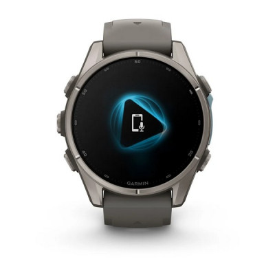 Garmin Fenix 9 43 мм Titanium with Pebble Gray Silicone Band (010-04761-10)