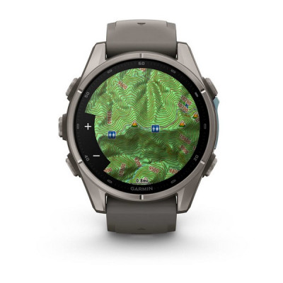 Garmin Fenix 9 43 мм Titanium with Pebble Gray Silicone Band (010-04761-10)