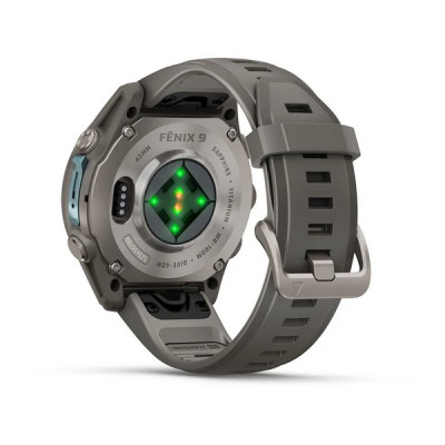 Garmin Fenix 9 43 мм Titanium with Pebble Gray Silicone Band (010-04761-10)