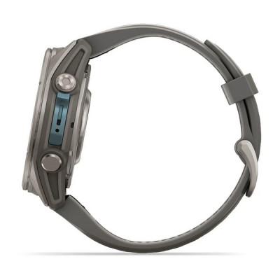 Garmin Fenix 9 43 мм Titanium with Pebble Gray Silicone Band (010-04761-10)