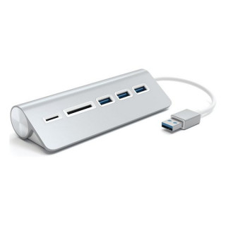 Хаб Satechi Aluminum USB 3.0 Hub & Card Reader (ST-3HCRS) Silver