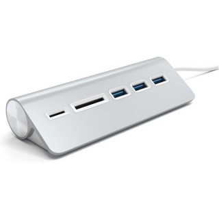 Хаб Satechi Aluminum USB 3.0 Hub & Card Reader (ST-3HCRS) Silver