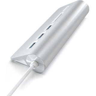 Хаб Satechi Aluminum USB 3.0 Hub & Card Reader (ST-3HCRS) Silver