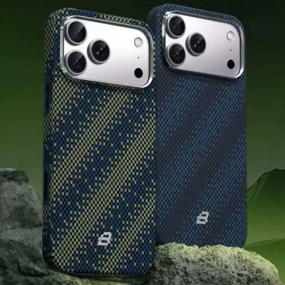 Чехол BlueO Gilded Tactile Woven Galaxy Aramid Fiber Magnetic для iPhone 17 Pro Max Galaxy Green (BL065-17promax-Green)