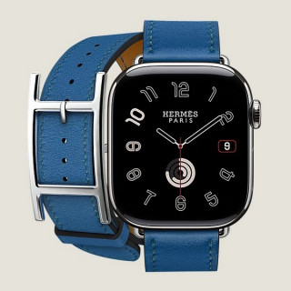 Apple Watch Series 11 Hermes 42 mm Hapi Double Tour Bleu De France